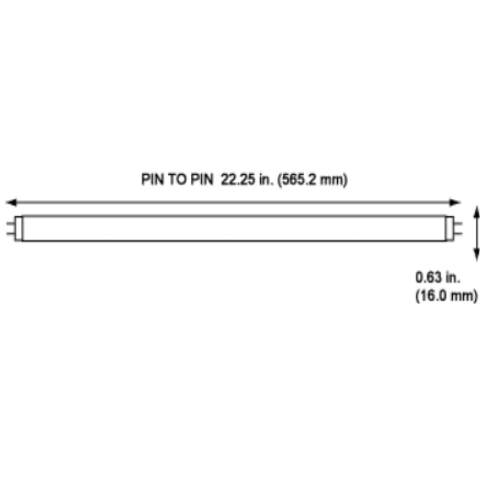 24W 5000K T5 Fluorescent Bulb 24 Inch G5 Bipin Base Pack of 10 P637