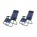 Blue 2 Pack Zero Gravity Folding Recliner Lounge Chair C72716