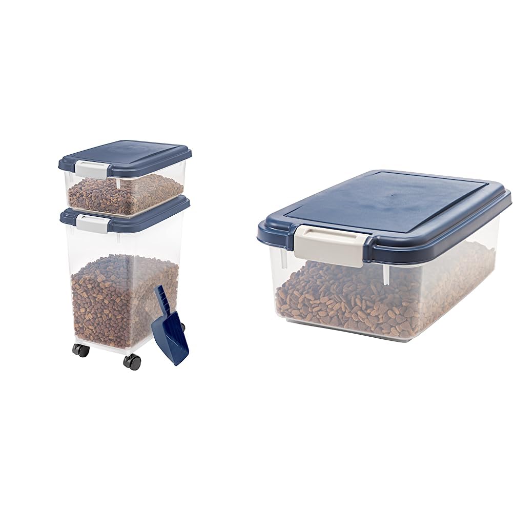 33qt + 12qt Airtight Pet Food Storage Container Combo with Scoop H534