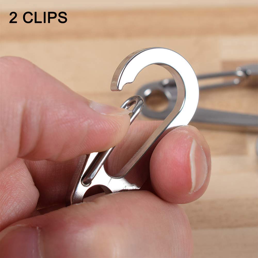2 Pack Stainless Steel Dog Tag Clips Q934