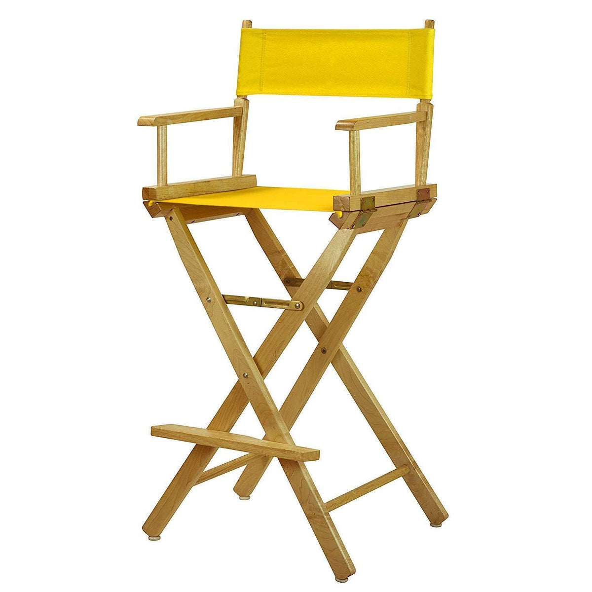Director's Chair with Armrests Foldable Lightweight 30-Inch Natural Frame E830531