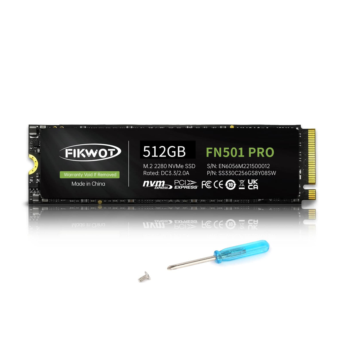 512GB NVMe M.2 2280 PCIe Gen3 x4 Internal Solid State Drive C60125