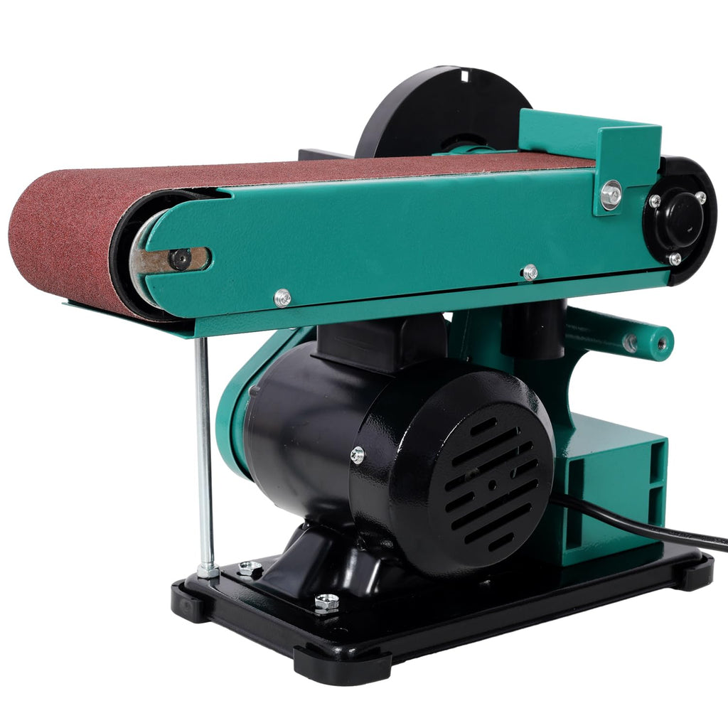 4" x 36" Belt Sander 6" Disc Polisher Grinder Steel Green High-Torque Power Tool V2811