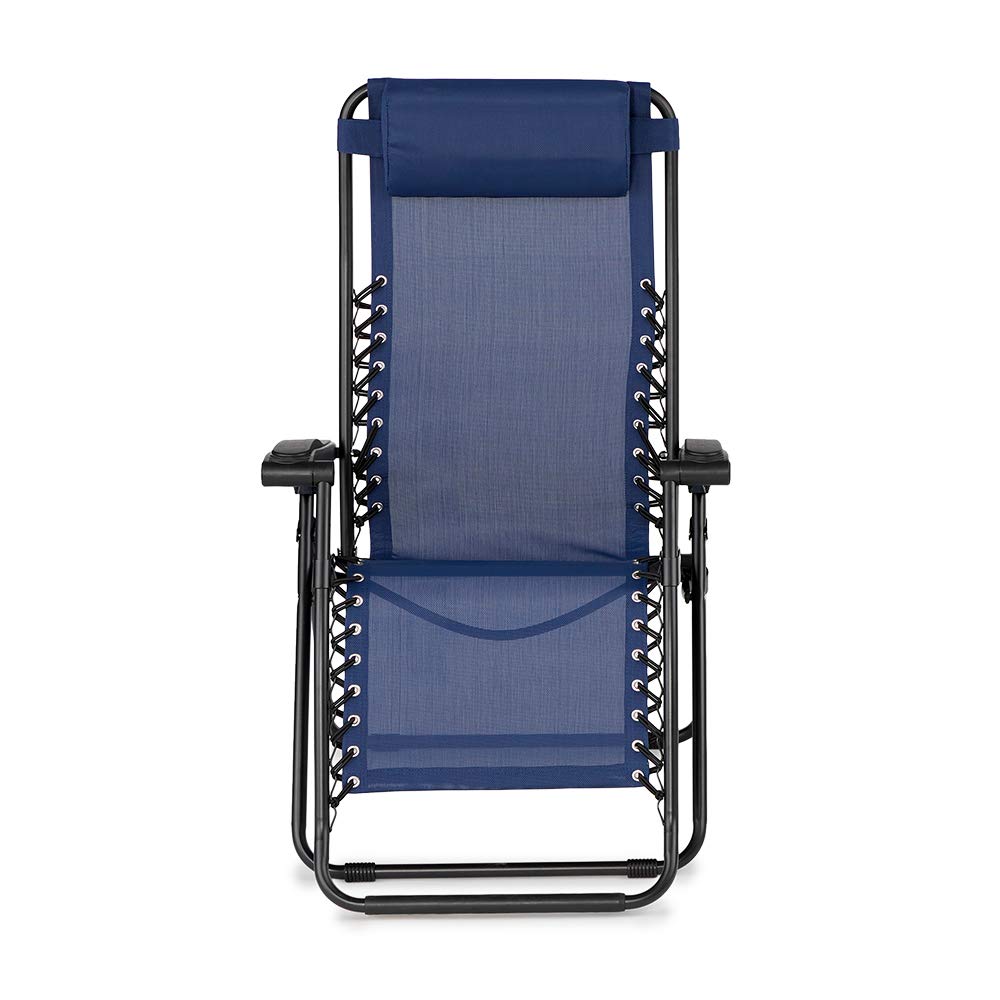 Blue 2 Pack Zero Gravity Folding Recliner Lounge Chair C72716
