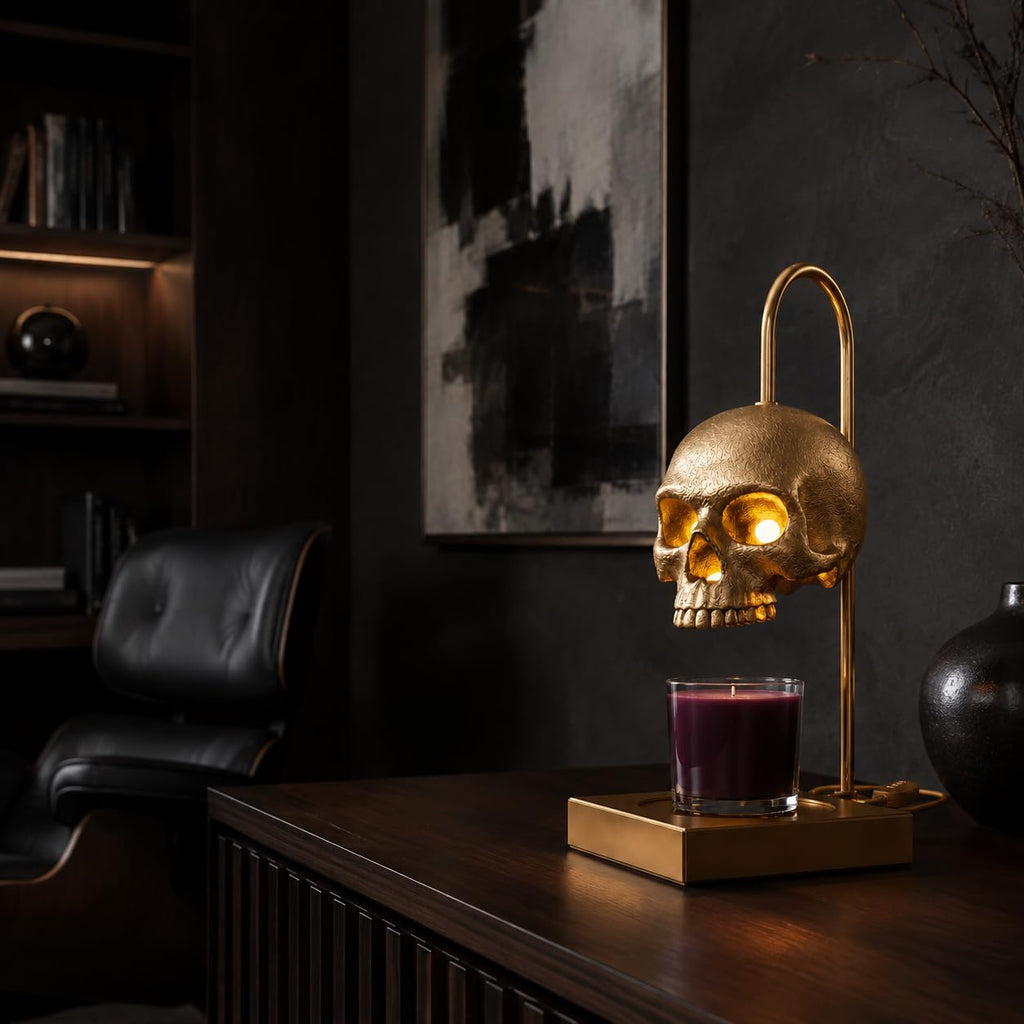 Skull Candle Warmer Lamp with Timer and Dimmer H5427