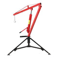 1000lbs Hydraulic Pickup Truck Crane, 360° Swivel Hitch Receiver Mounted with Adjustable Boom R696616
