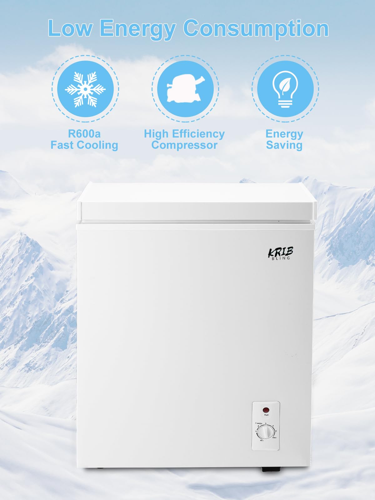 White 5.0 cu.ft Chest Freezer W2824