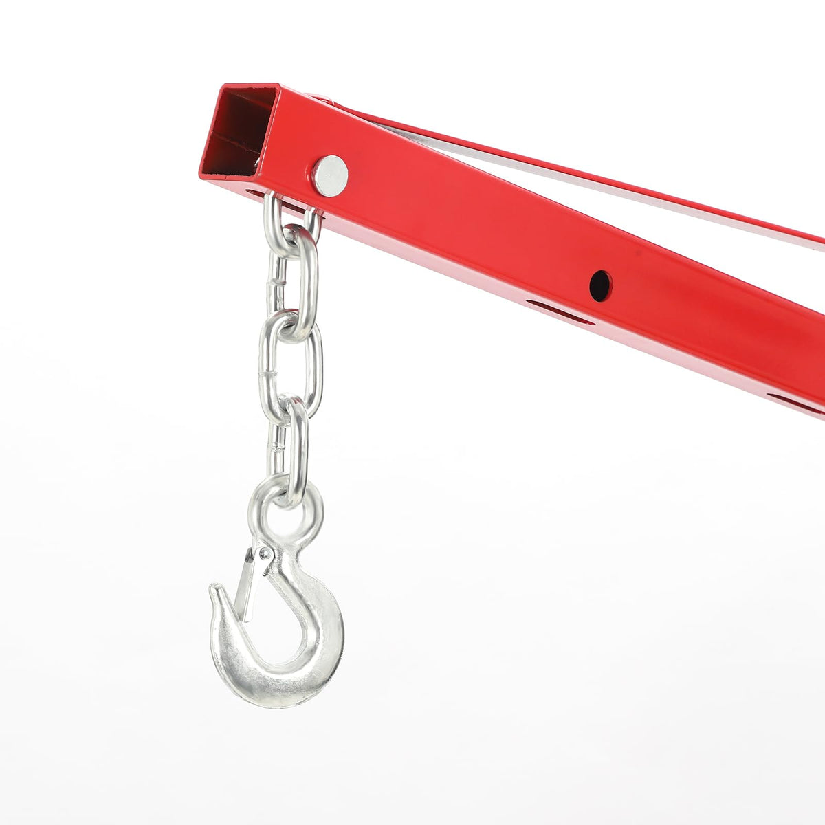 1000lbs Hydraulic Pickup Truck Crane, 360° Swivel Hitch Receiver Mounted with Adjustable Boom R696616