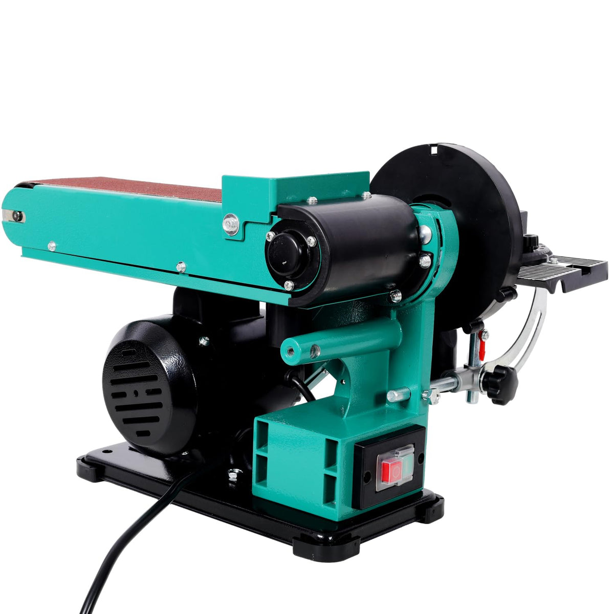 4" x 36" Belt Sander 6" Disc Polisher Grinder Steel Green High-Torque Power Tool V2811