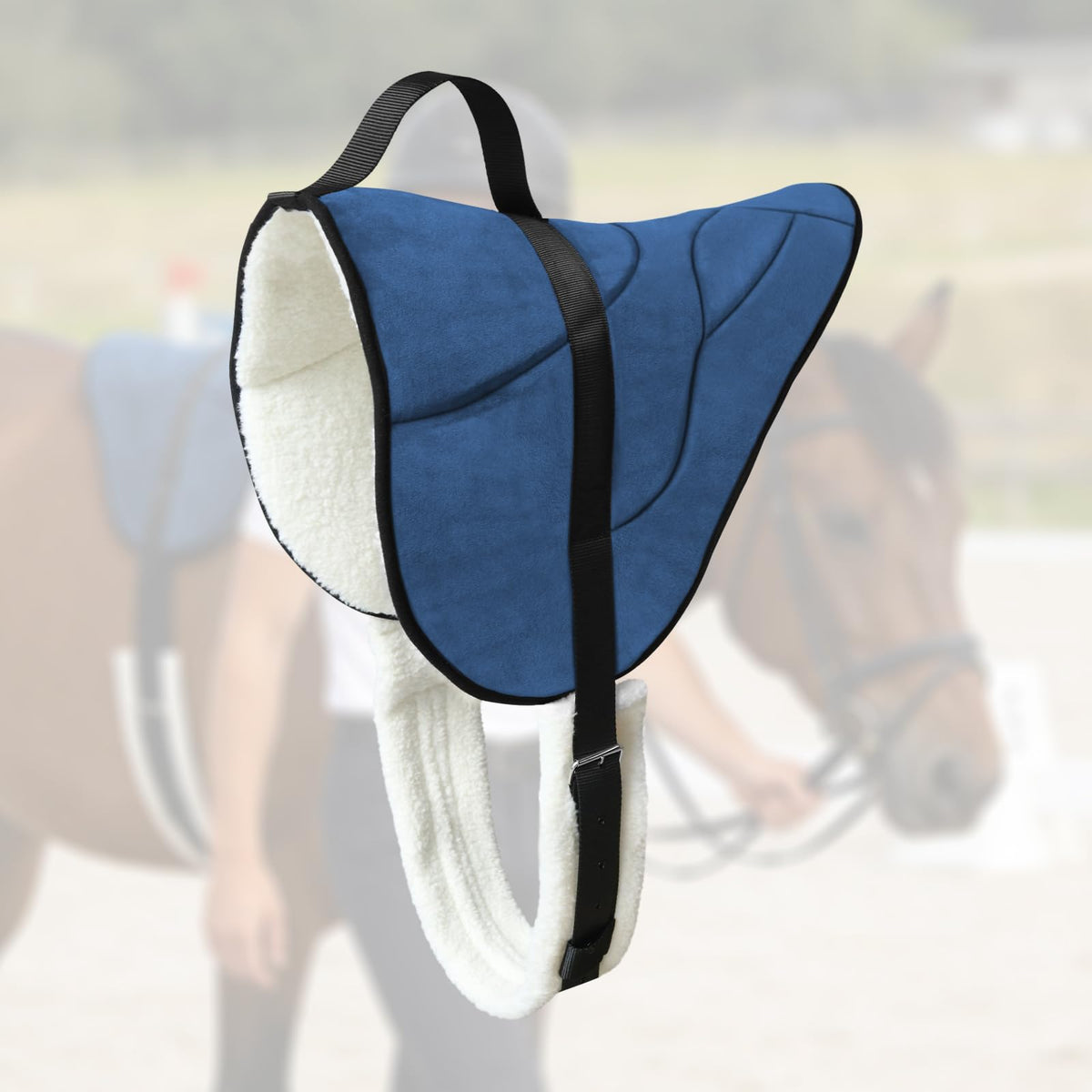 Horse Bareback Saddle Pad with Adjustable Girth N912