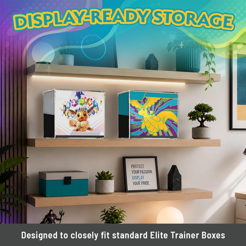 Ultra Clear Acrylic Magnetic Lid Card Storage Display Case C182