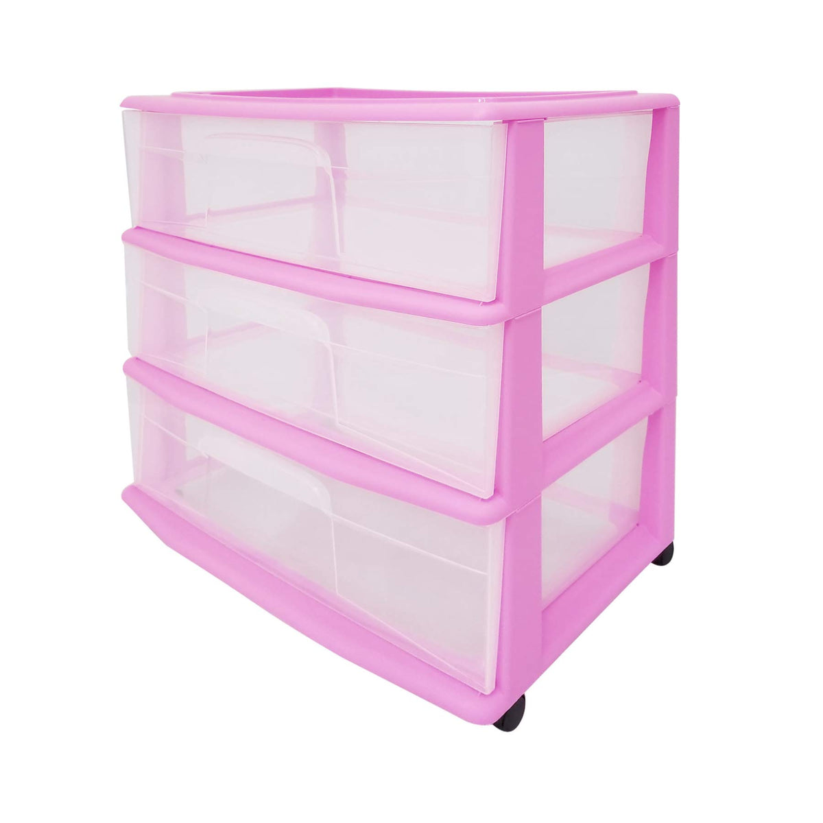 Wide Plastic 3 Drawer Storage Cart X624