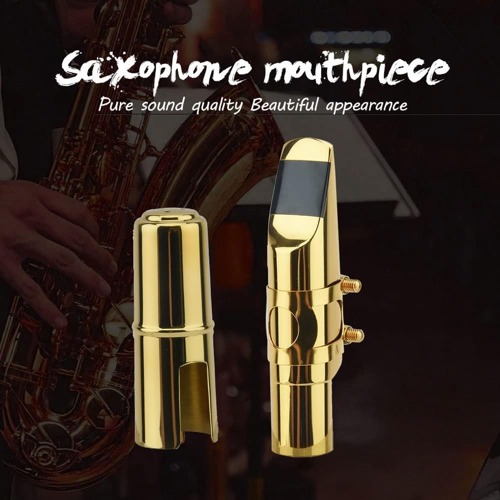 Alto Sax Saxophone Mouthpiece with Cap & Ligatures Brass Metal 5C F998143