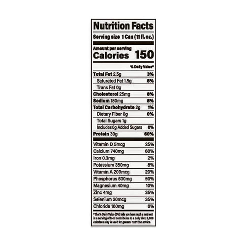 12 Pack Vanilla Milk Shake 30g Protein 1g Sugar Lactose-Free I534