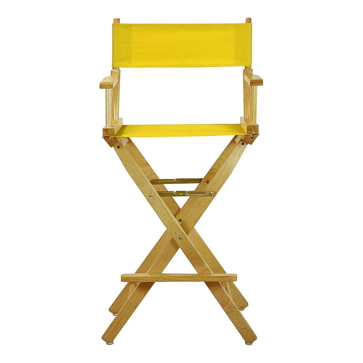 Director's Chair with Armrests Foldable Lightweight 30-Inch Natural Frame E830531