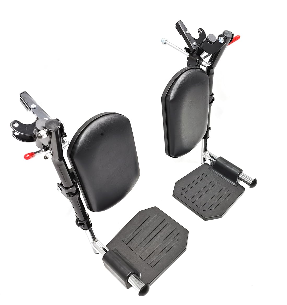 Black Wheelchair Elevating Leg Rest with Calf Pads and Composite Footplates Y91123