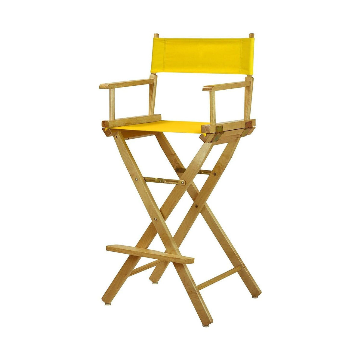 Director's Chair with Armrests Foldable Lightweight 30-Inch Natural Frame E830531