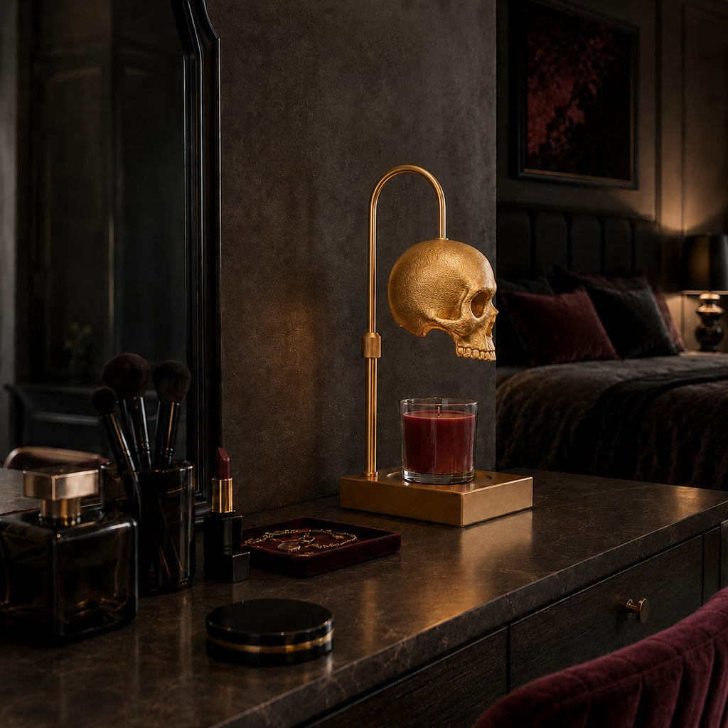 Skull Candle Warmer Lamp with Timer and Dimmer H5427