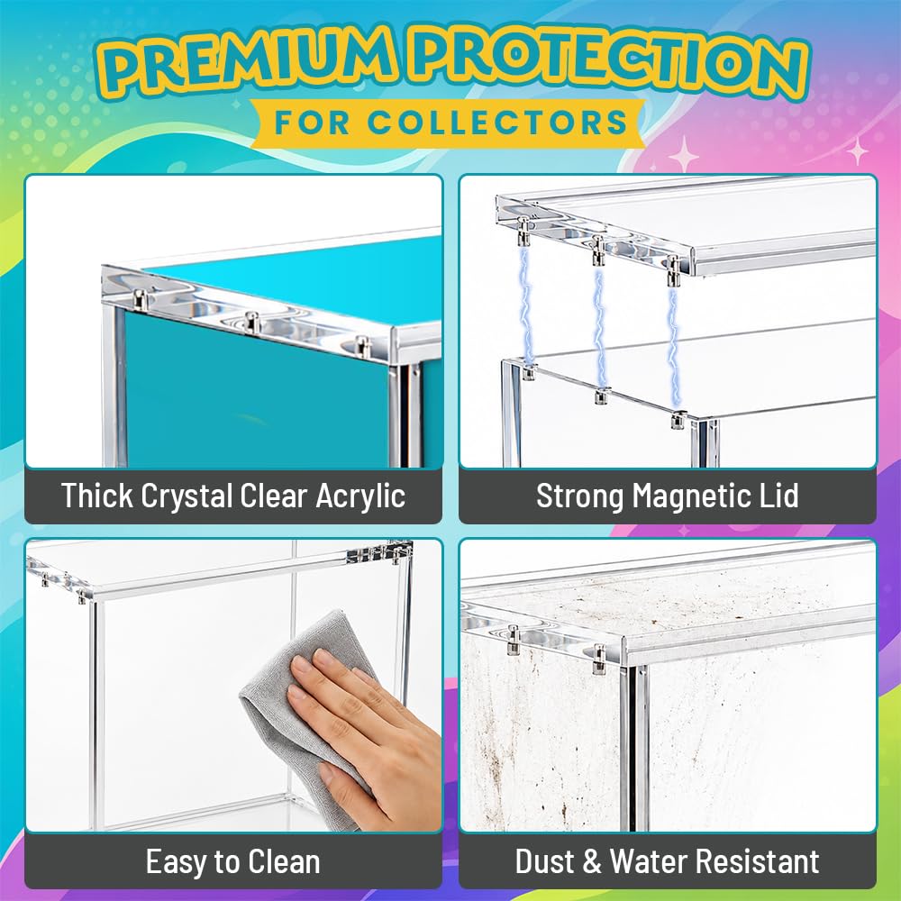 Ultra Clear Acrylic Magnetic Lid Card Storage Display Case C182