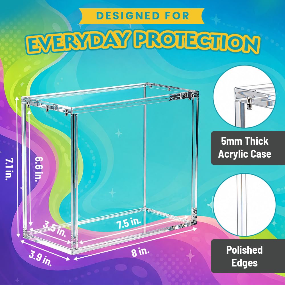 Ultra Clear Acrylic Magnetic Lid Card Storage Display Case C182