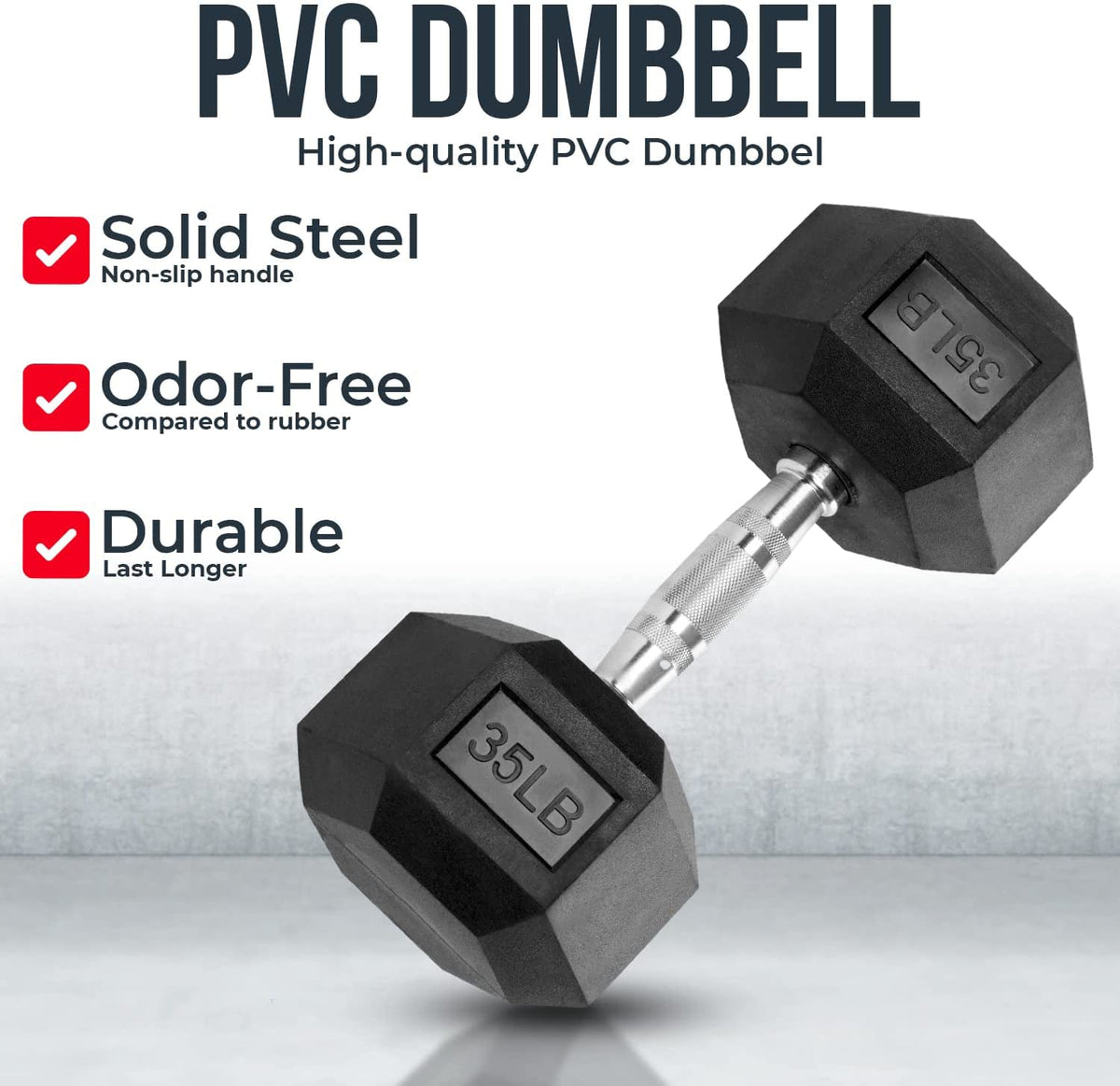 PVC Coated Hex Dumbbells Q863