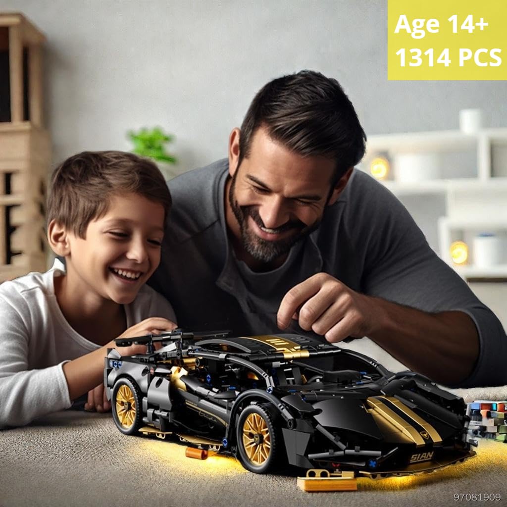 Black 1:14 Race Car Building Block Set A1870