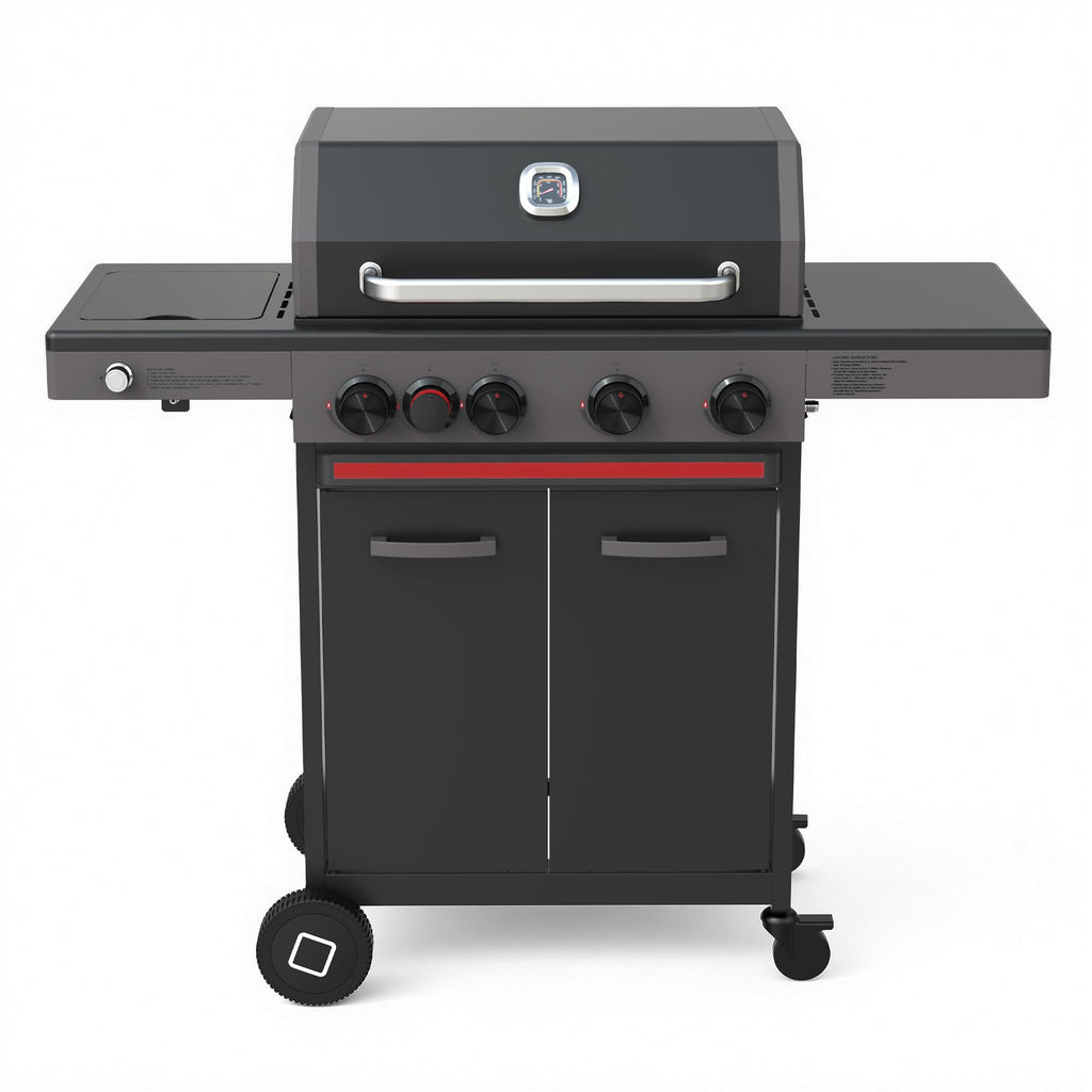 4 Burner Propane Gas Grill with Infrared Side Burner A52474
