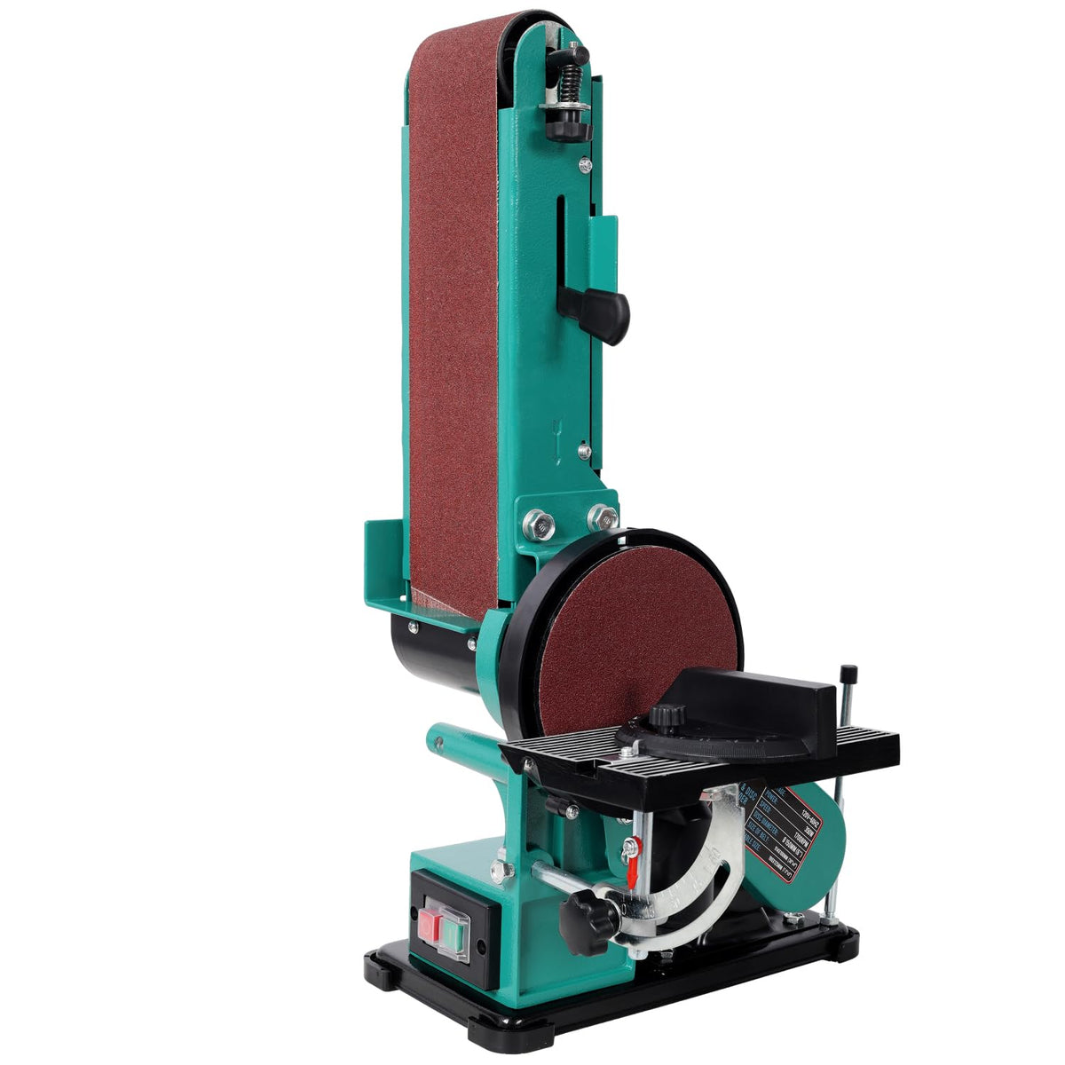4" x 36" Belt Sander 6" Disc Polisher Grinder Steel Green High-Torque Power Tool V2811