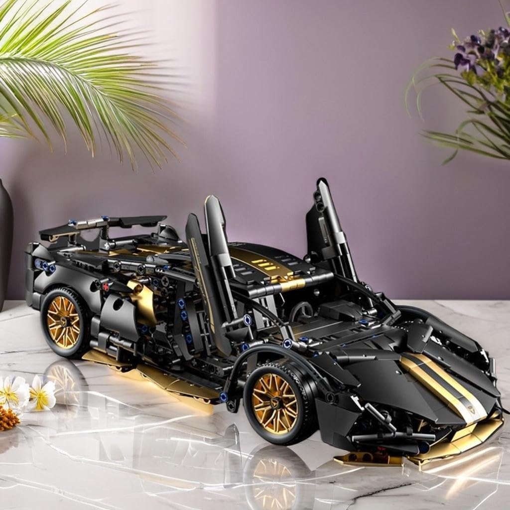 Black 1:14 Race Car Building Block Set A1870