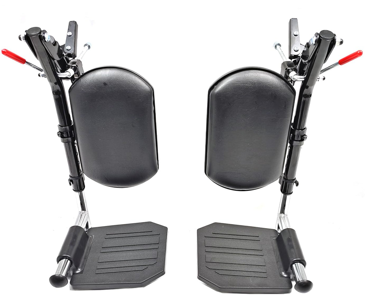 Black Wheelchair Elevating Leg Rest with Calf Pads and Composite Footplates Y91123