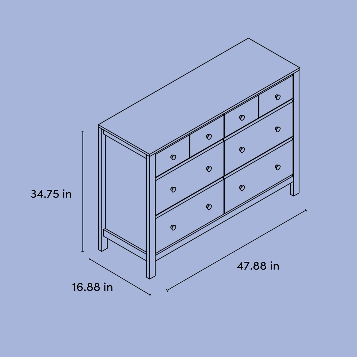 6 Drawer Dresser J7395
