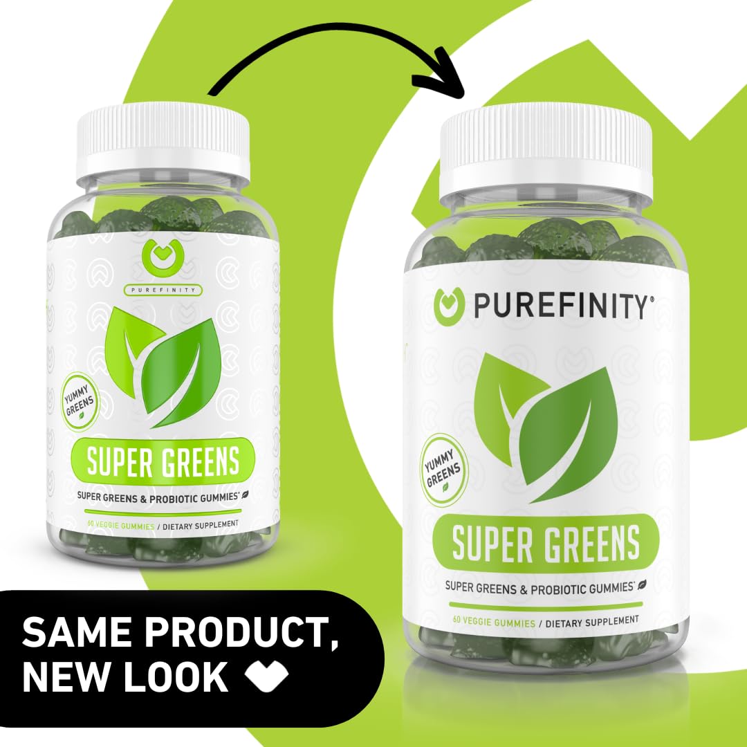 Super Greens Gummies with Spirulina, Spinach, Broccoli, Beet Root, Acai, Vegan, 60 Count N83602