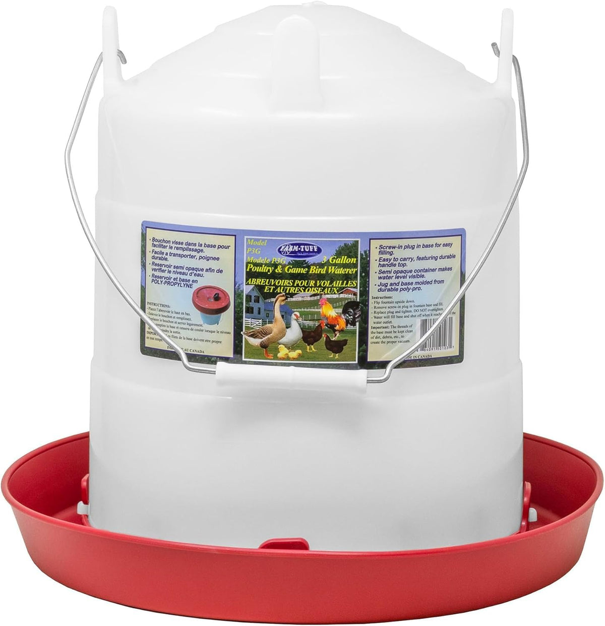 3 Gallon Plastic Poultry Waterer N856755