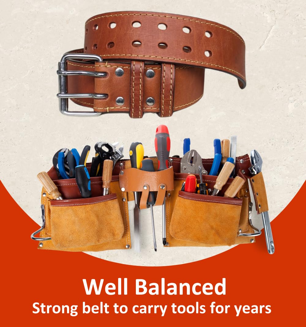 2" Wide Oil-Tanned Leather Tool Belt S538