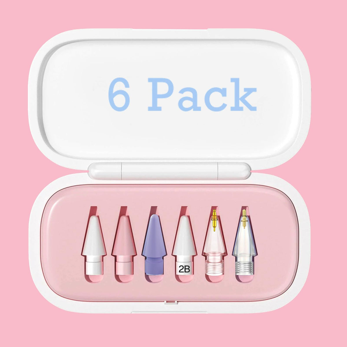 6 Pack Replacement Pencil Tips with Case H155