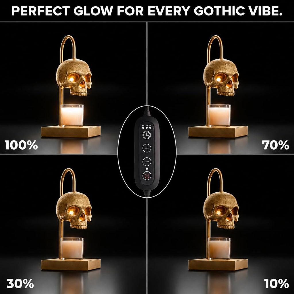 Skull Candle Warmer Lamp with Timer and Dimmer H5427