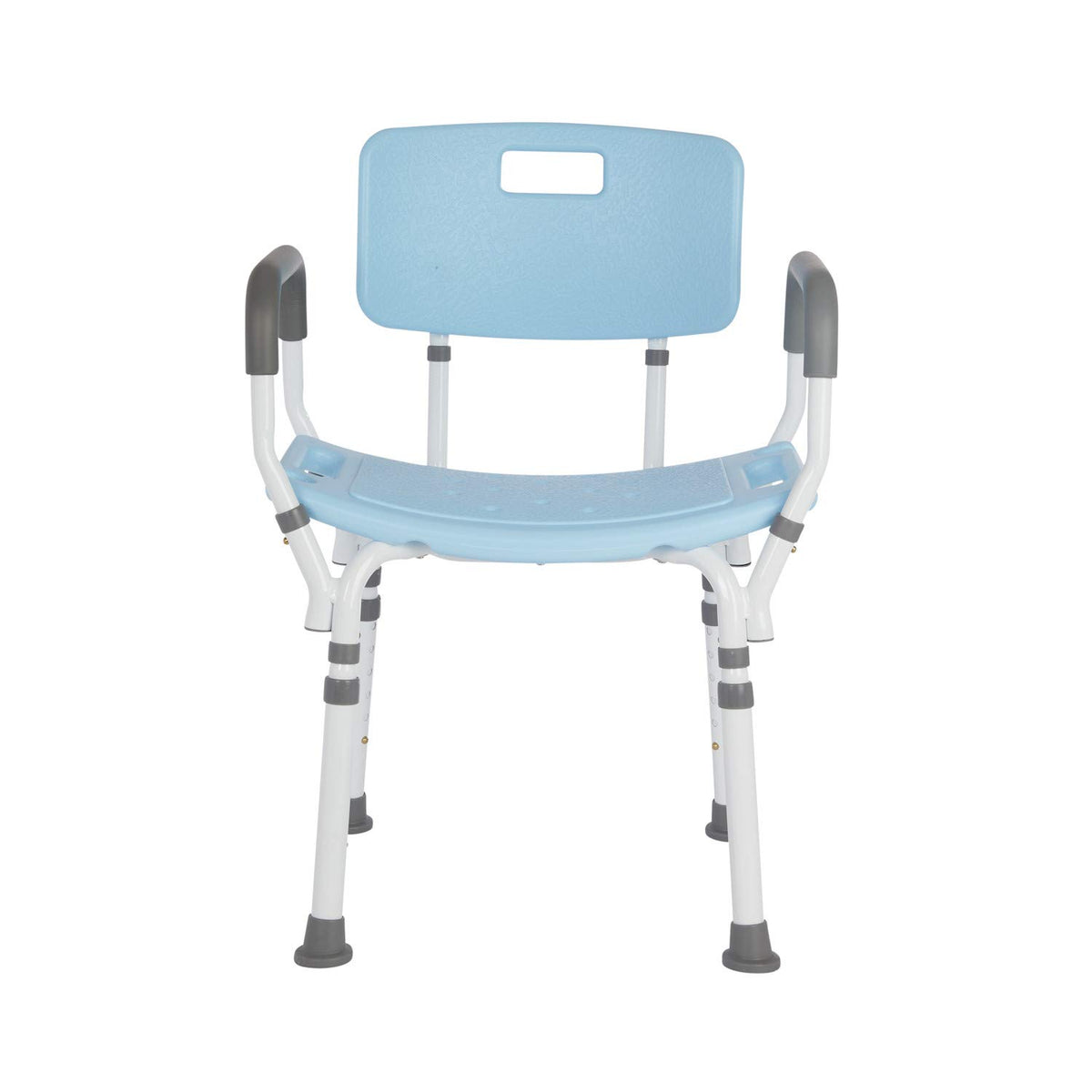 Blue Shower Chair with Back and Padded Arms P692