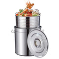 40-Quart Stainless Steel Seafood Boil Pot with Strainer M8481