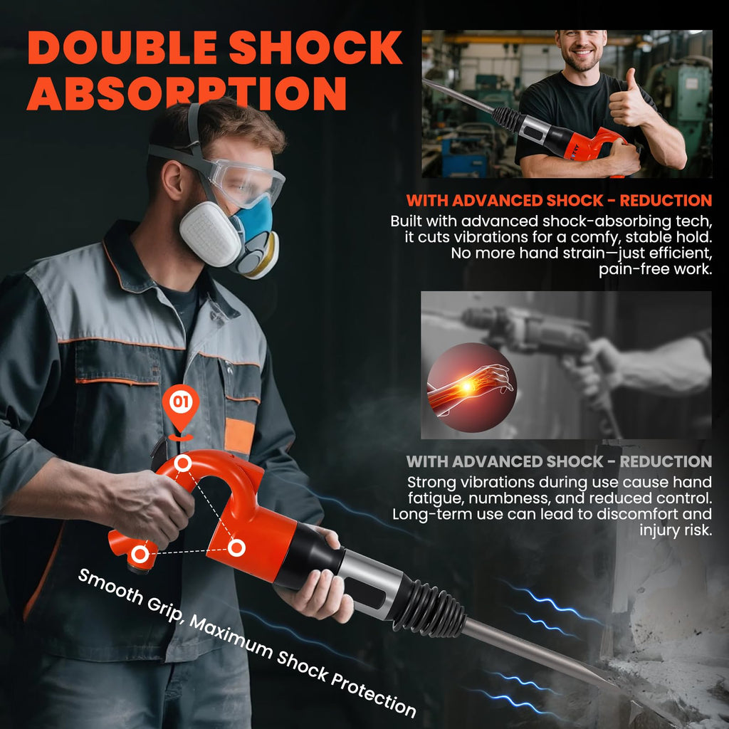 Air Chisel Hammer Pneumatic Shovel with Chisel Bit Y511