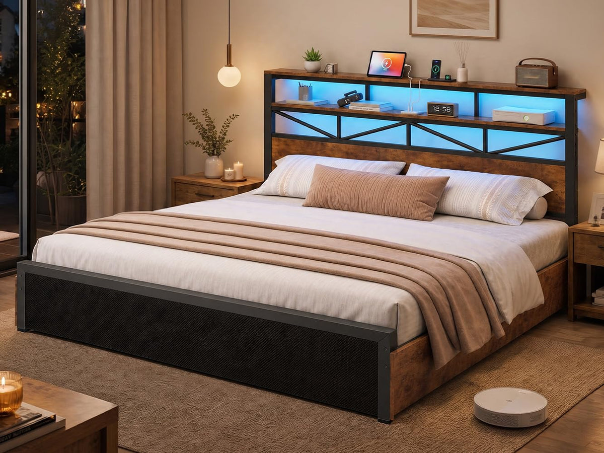 King Size Bed Frame with 4 Drawers G8970