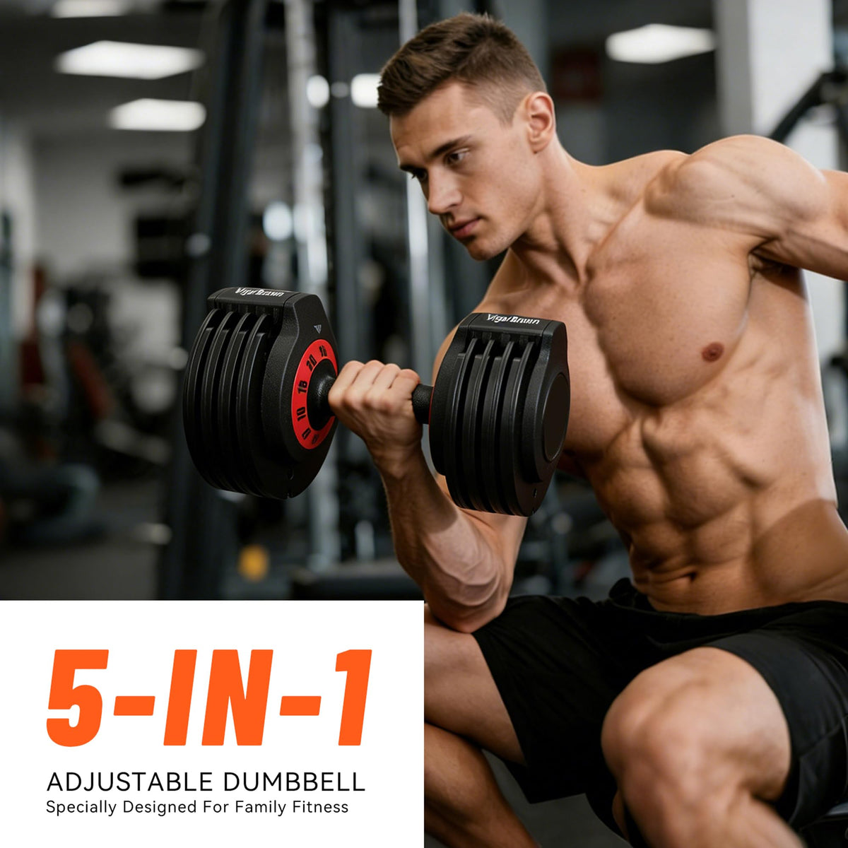 Adjustable Dumbbell Set with Storage Case R1377