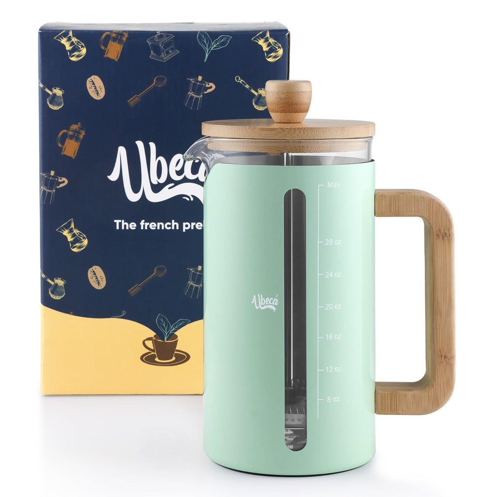 34 oz Mint Green Borosilicate Glass French Press E8370