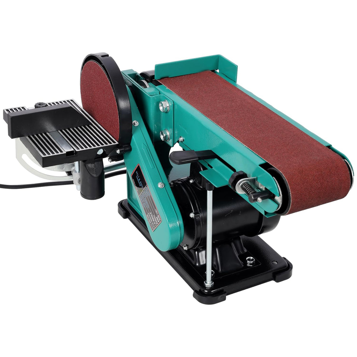 4" x 36" Belt Sander 6" Disc Polisher Grinder Steel Green High-Torque Power Tool V2811