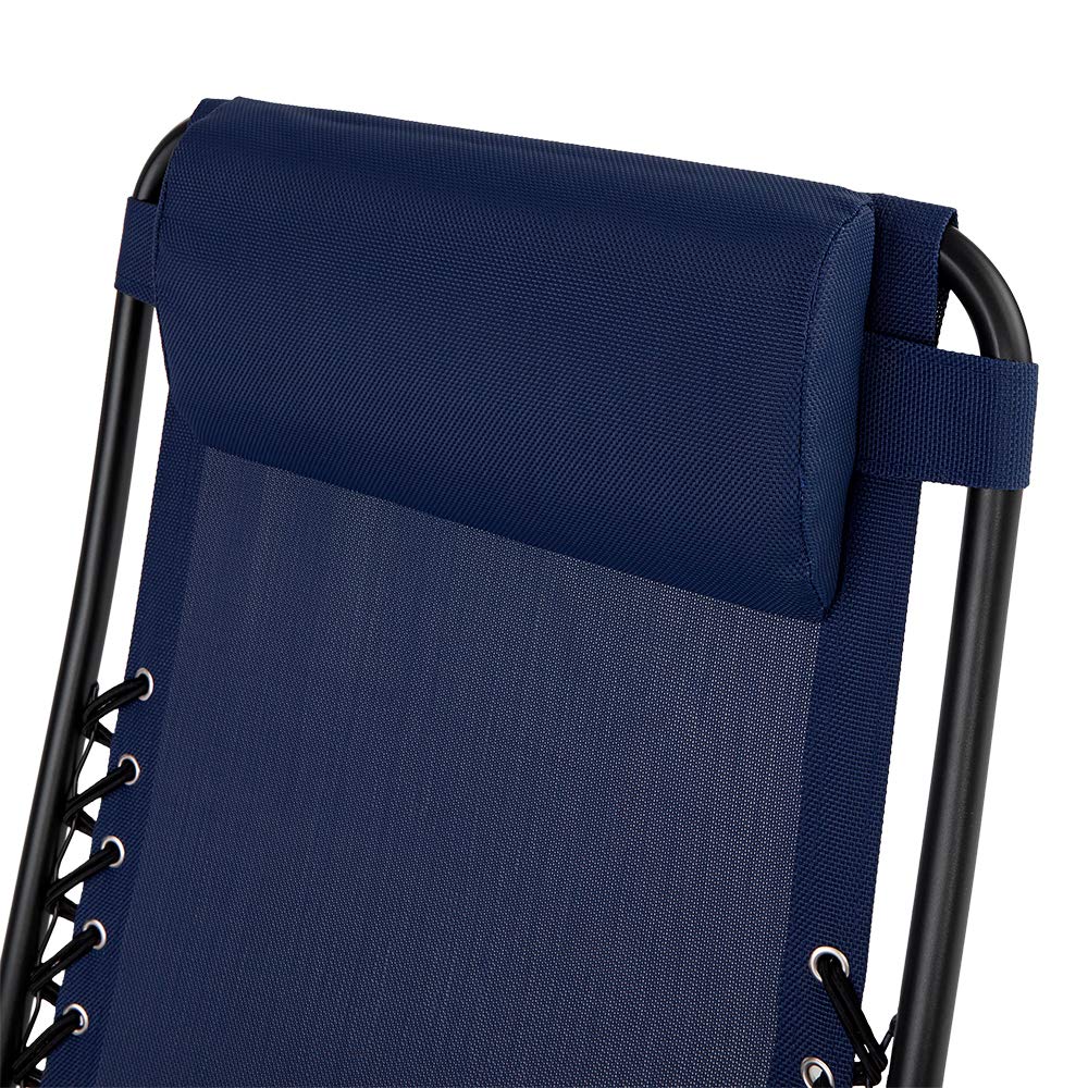 Blue 2 Pack Zero Gravity Folding Recliner Lounge Chair C72716