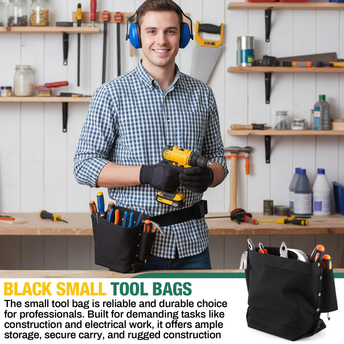 Tool Bag with Bull Pin Loops & Tunnel Connection, 5" x 10" x 9" N101