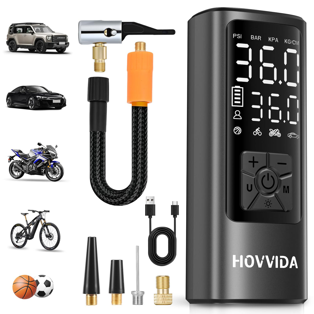 Portable Air Compressor 150PSI Digital Tire Inflator A88114