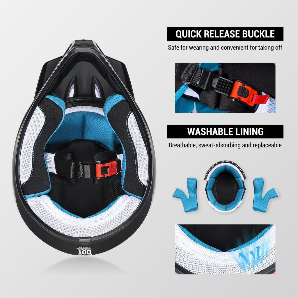 DOT Approved Full Face Motocross Helmet U283001