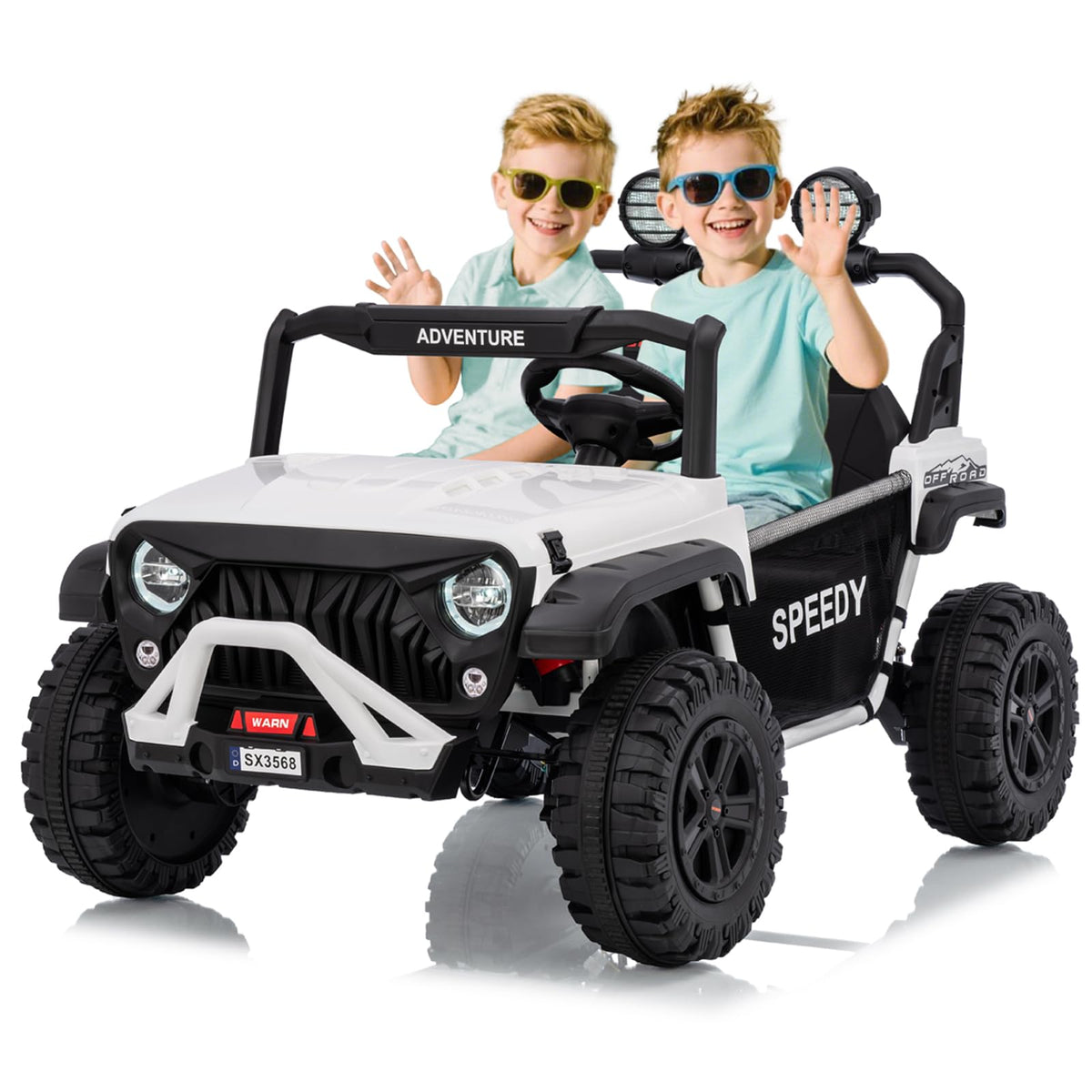 24V 4WD Electric Car 2 Seater UTV with Remote Control W913