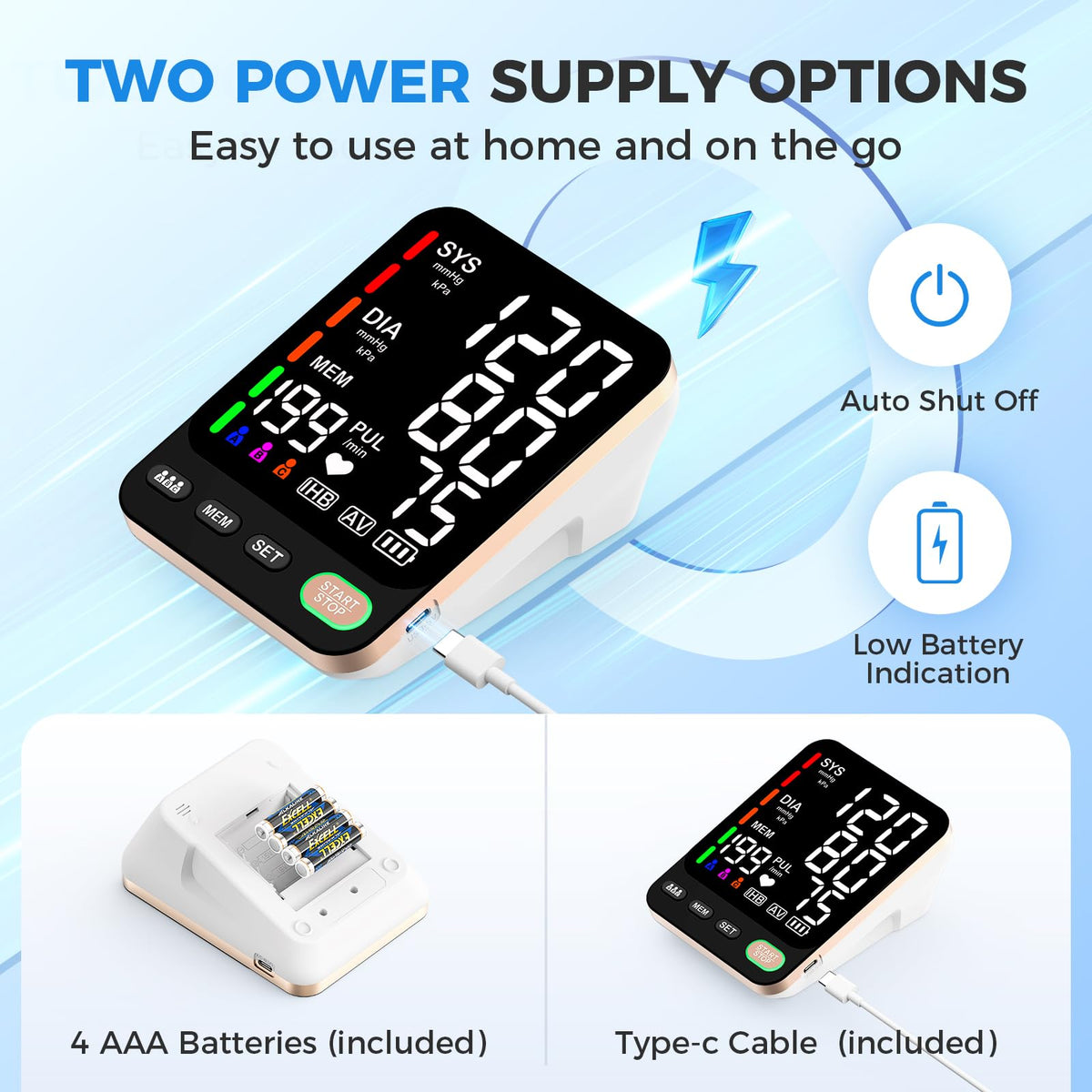 Automatic Blood Pressure Monitor & 2 Cuffs I323809
