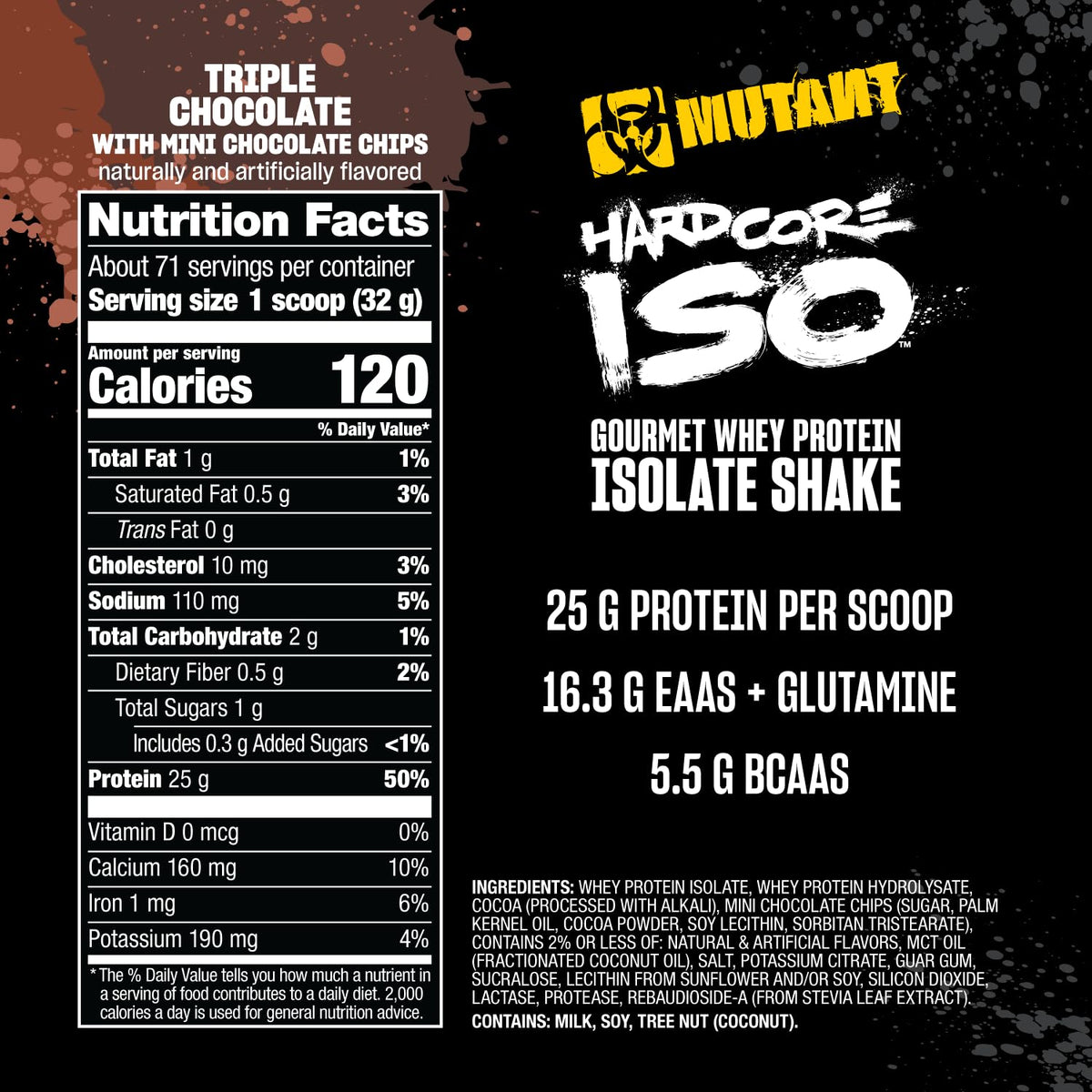 Whey Protein Isolate Triple Chocolate 5 lb B999250